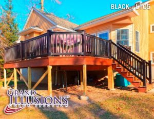Grand Illusions Color Vinyl deck railing offers every part necessary for a safe installation in matching color.