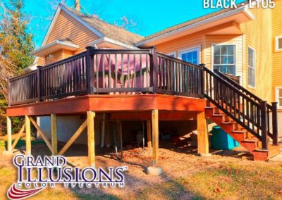 Grand Illusions Color Vinyl deck railing offers every part necessary for a safe installation in matching color.