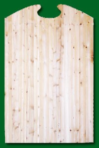 Eastern White Cedar Gate with a shaped top