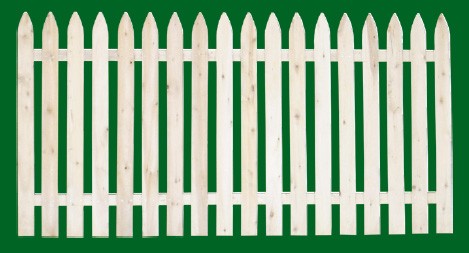 Eastern White Cedar Picket Fence panel with a number 3 shaped picket