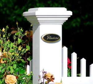 Illusions Majestic vinyl fence posts have the same wall thickness as a 5x5 'Gorilla' (gate) post.