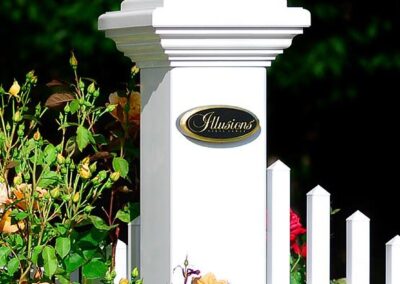 Illusions Majestic vinyl fence posts have the same wall thickness as a 5x5 'Gorilla' (gate) post.
