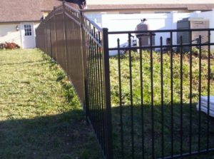 All of our 'in stock' OnGuard Siskin Style fence panels allow for 'racking' so an installation on even a serious grade is easy. We only stock black panels but can order it in your choice of any of the 5 colors OnGuard sells.