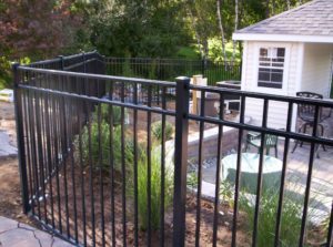 This is Starling style by OnGuard aluminum fence. A 54 inch BOCA Cod compliant pool fence is our most popular seller - in stock in black only - fully assembled and ready for delivery or pick up.