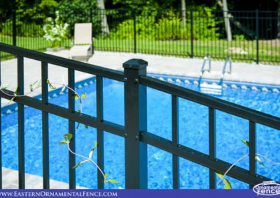 Eastern Aluminum Fence EO54202 54 inch BOCA Code Fence is also available in Bronze. The Bronze version of this material has a unique texured finish tha make dirt difficult to see!