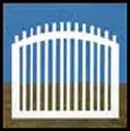 Illusions Vinyl Gate Styles - Classic Victorian Picket Fence Gate