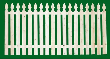 Eastern White Cedar Picket Fence panel with a number 2 shaped picket