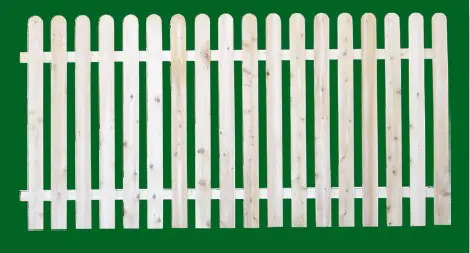 Eastern White Cedar Picket Fence panel with a number 11 shaped picket