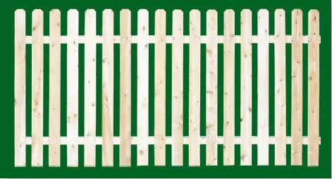 Eastern White Cedar Picket Fence panel with a number 5 shaped picket