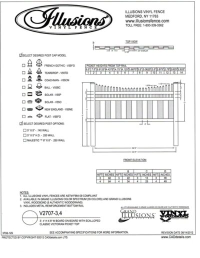 illusions vinyl fence medford ny cap model